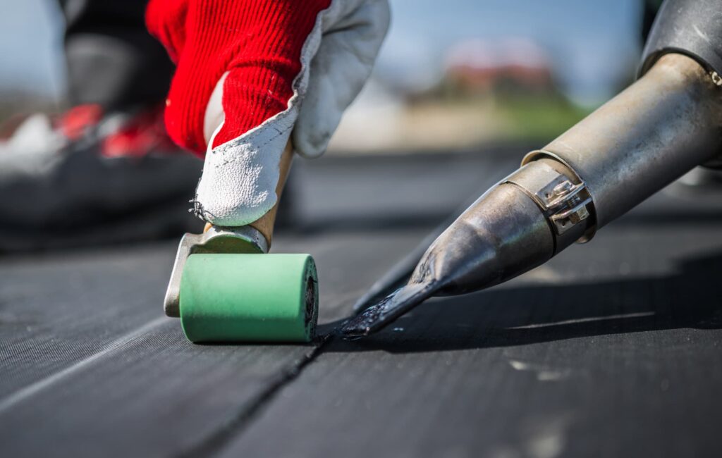 Regular preventive maintenance on rubber roofs